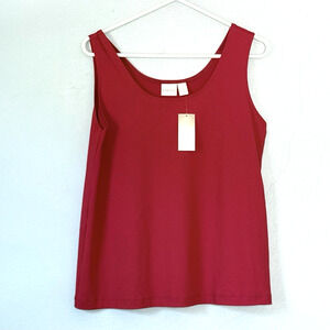 Chicos Tank Top Womens Size XL Red Shell Classic Capsule Wardrobe Colorful NEW